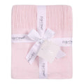 Baby Town Heavy Knit Cellular Panel Blanket, 100% Combined Cotton, Baby Pink, 70x110cm