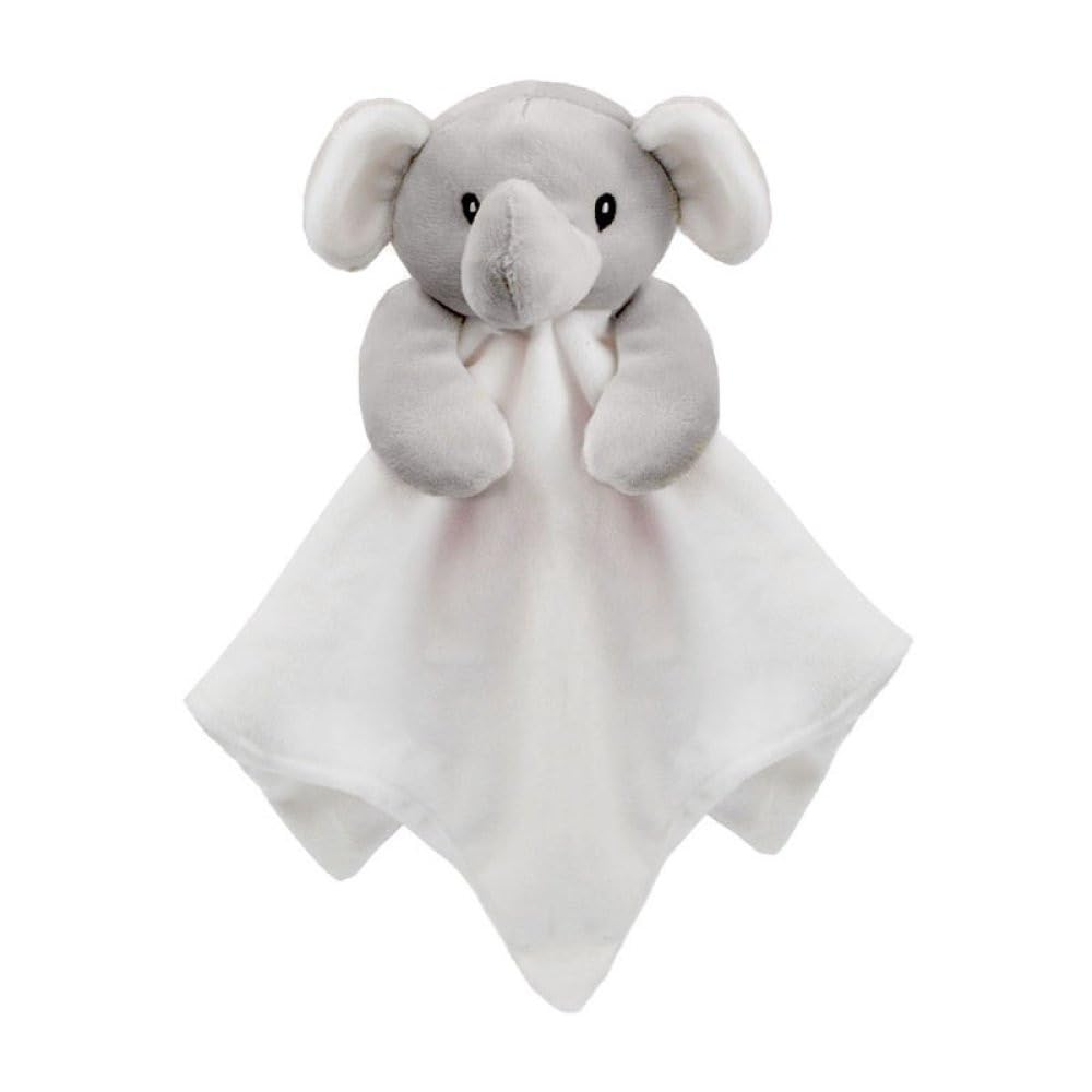 Baby Soft Touch Elephant Comforter Blanket, Security Blankie, Blue Pink White