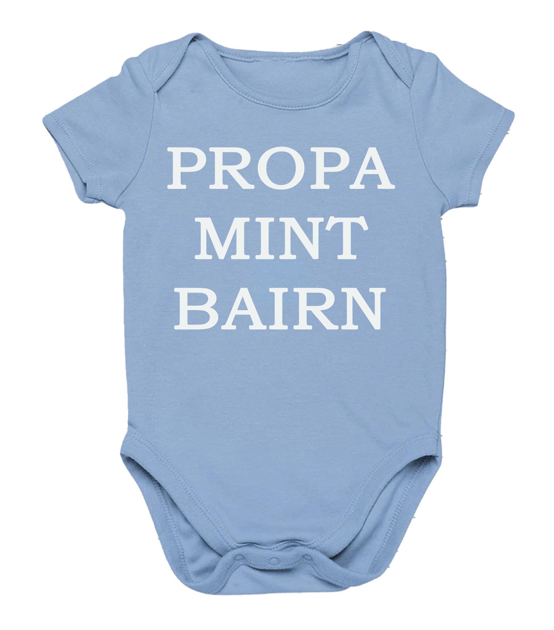 Propa Mint Bairn Baby Bodysuit Funny Geordie Boys Girls Baby Bodysuit choice of colours