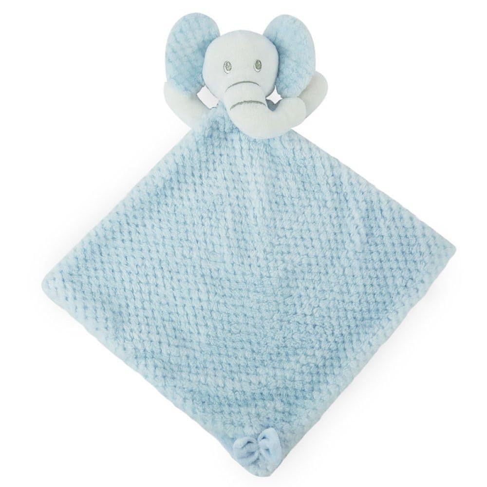 Blue Waffle Elephant Comforter, Soft Security Blanket for Baby