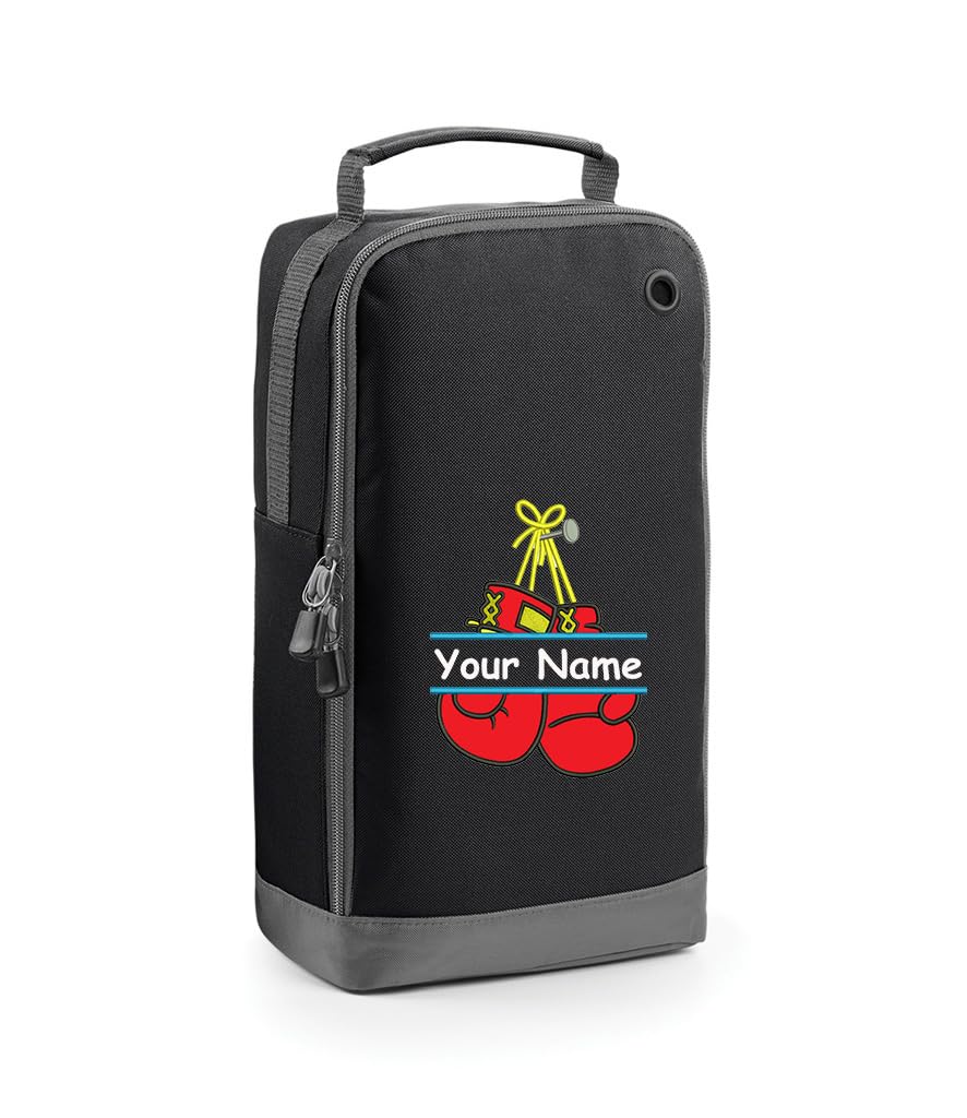 Personalised Embroidered Boxing Shoe Bag Boxing Design Personalised Boxing Design Gift Personalised with Name.Choice of Colours