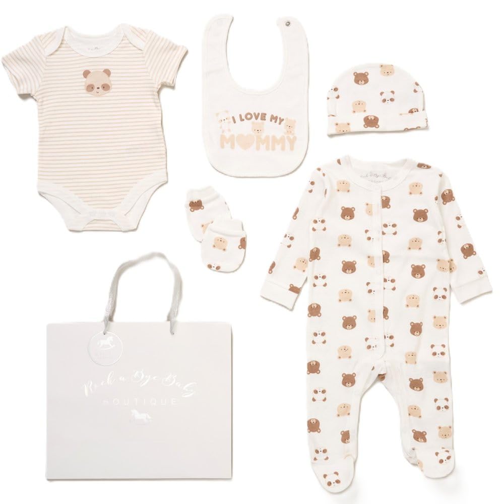 Baby Unisex I Love My Mummy 5 Piece Gift Set with Gift Bag, NB-6 Months