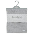 BabyTown Embossed Baby Blanket, Soft Fleece, Grey, 75 x 90cm, Newborn to Toddler