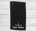 Personalised Golf Towel – Embroidery and Clip 100% Ringspun Cotton Golf Accessories - Golf Gift