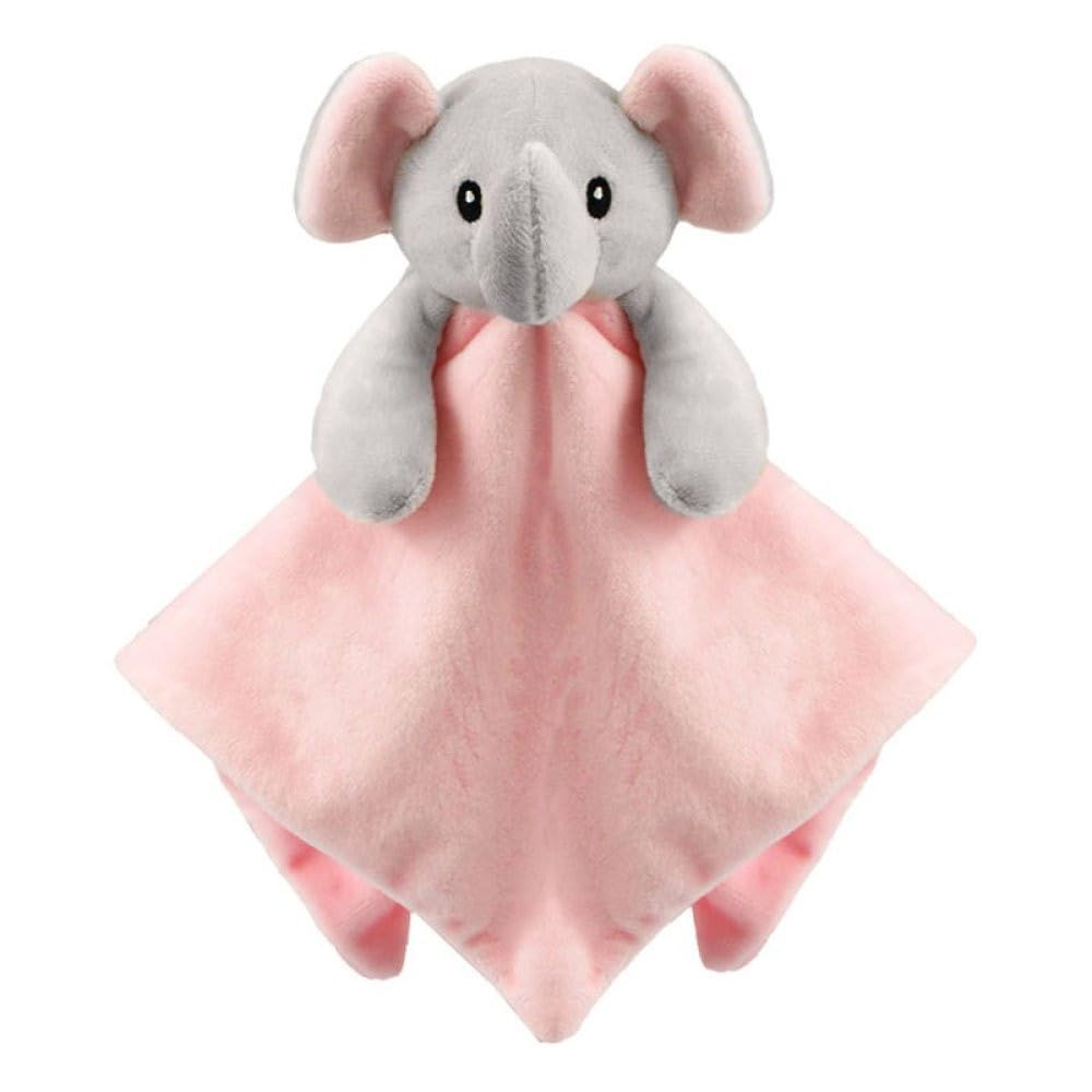 Baby Soft Touch Elephant Comforter Blanket, Security Blankie, Blue Pink White