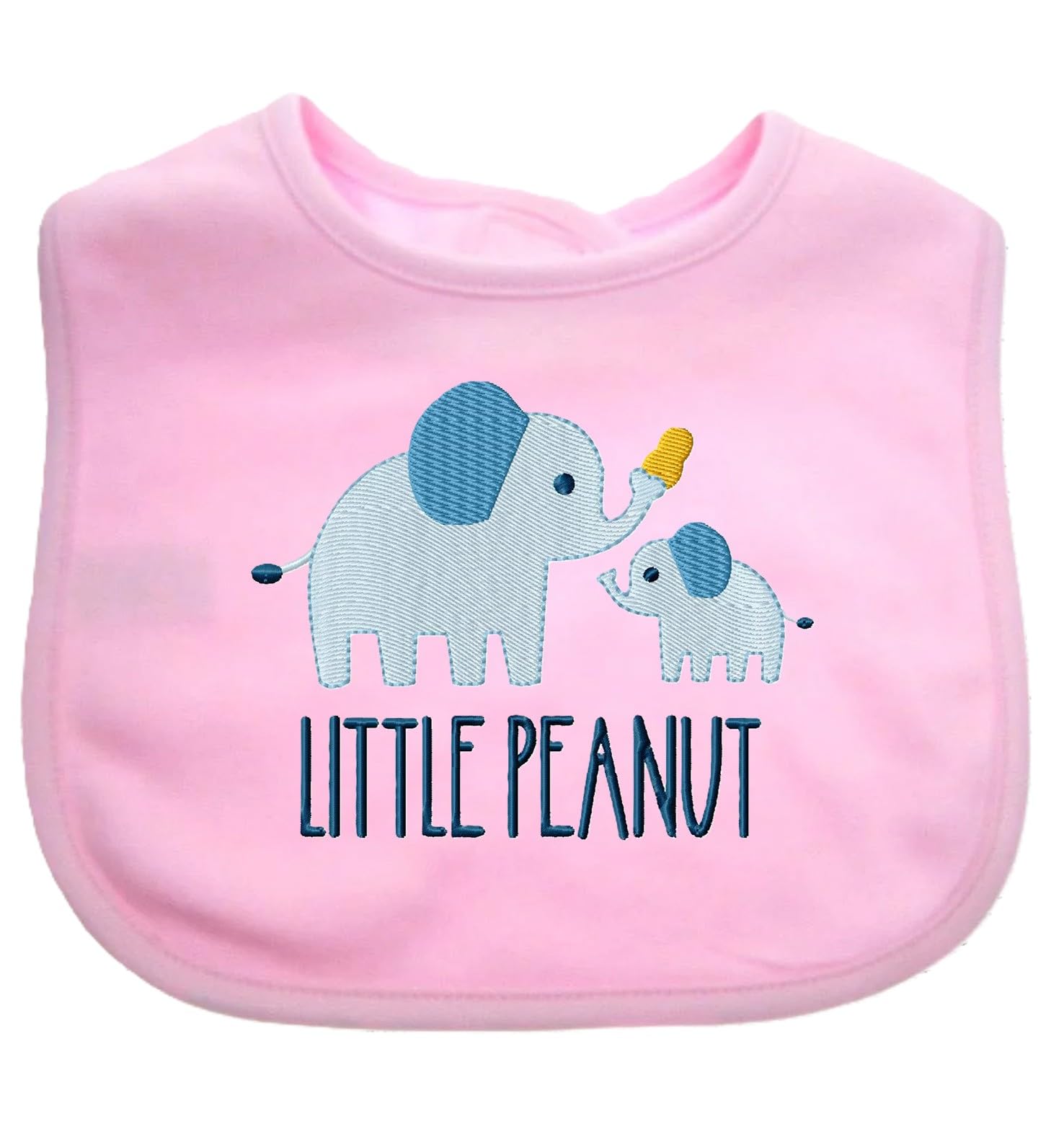 Funny Baby Bib LITTLE PEANUT Boy Girl Gift EMBROIDERED BABY BIB