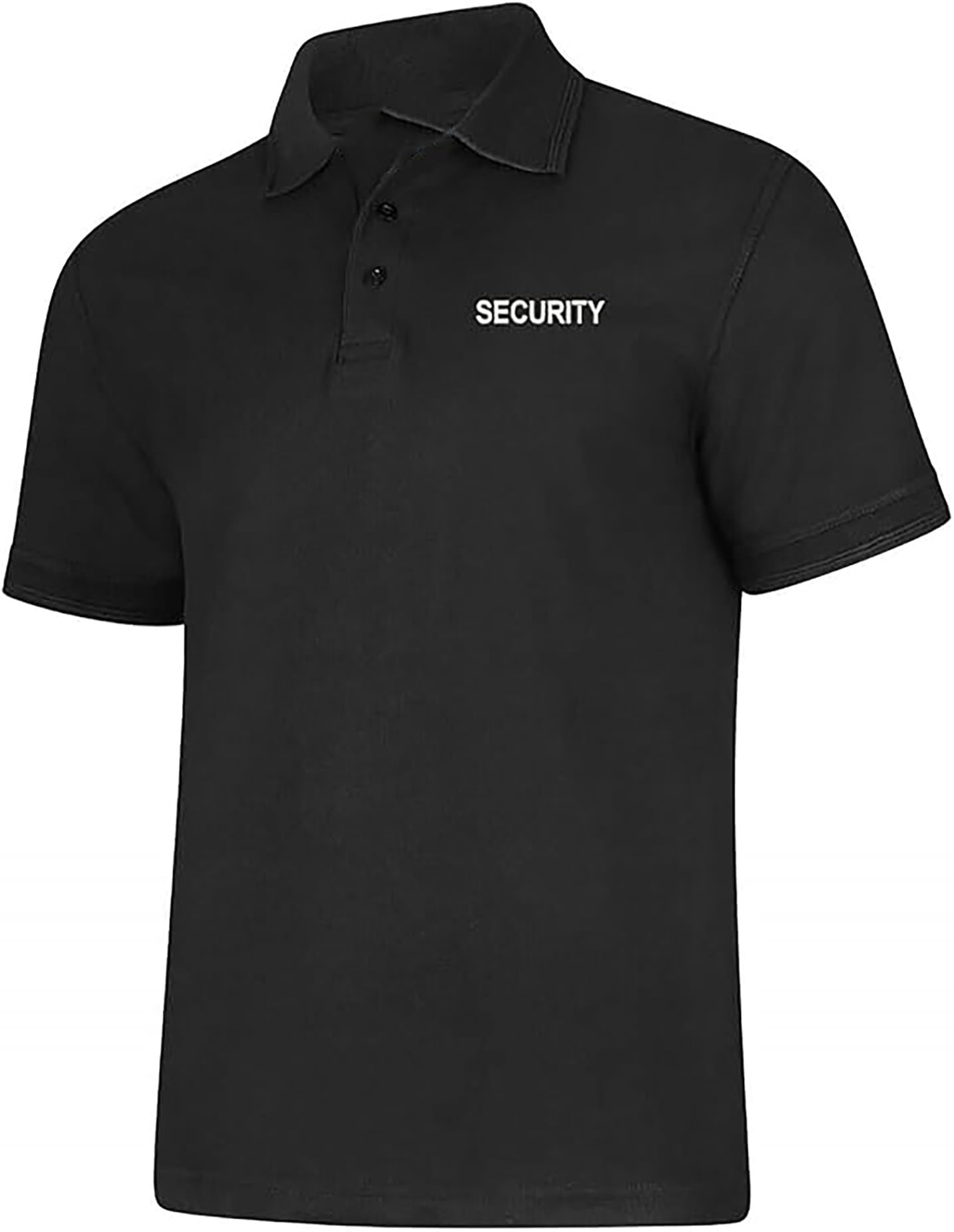 Embroidered Security, Black Polo Shirt, Size XS-8XL