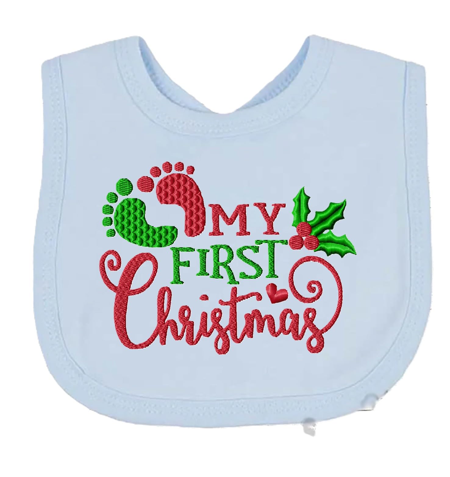 My First Christmas Boy Girl Gift EMBROIDERED BABY BIB