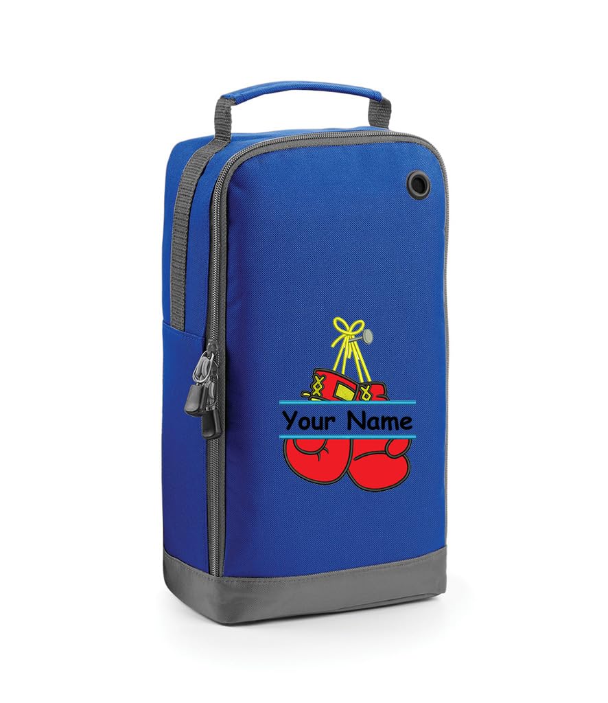 Personalised Embroidered Boxing Shoe Bag Boxing Design Personalised Boxing Design Gift Personalised with Name.Choice of Colours