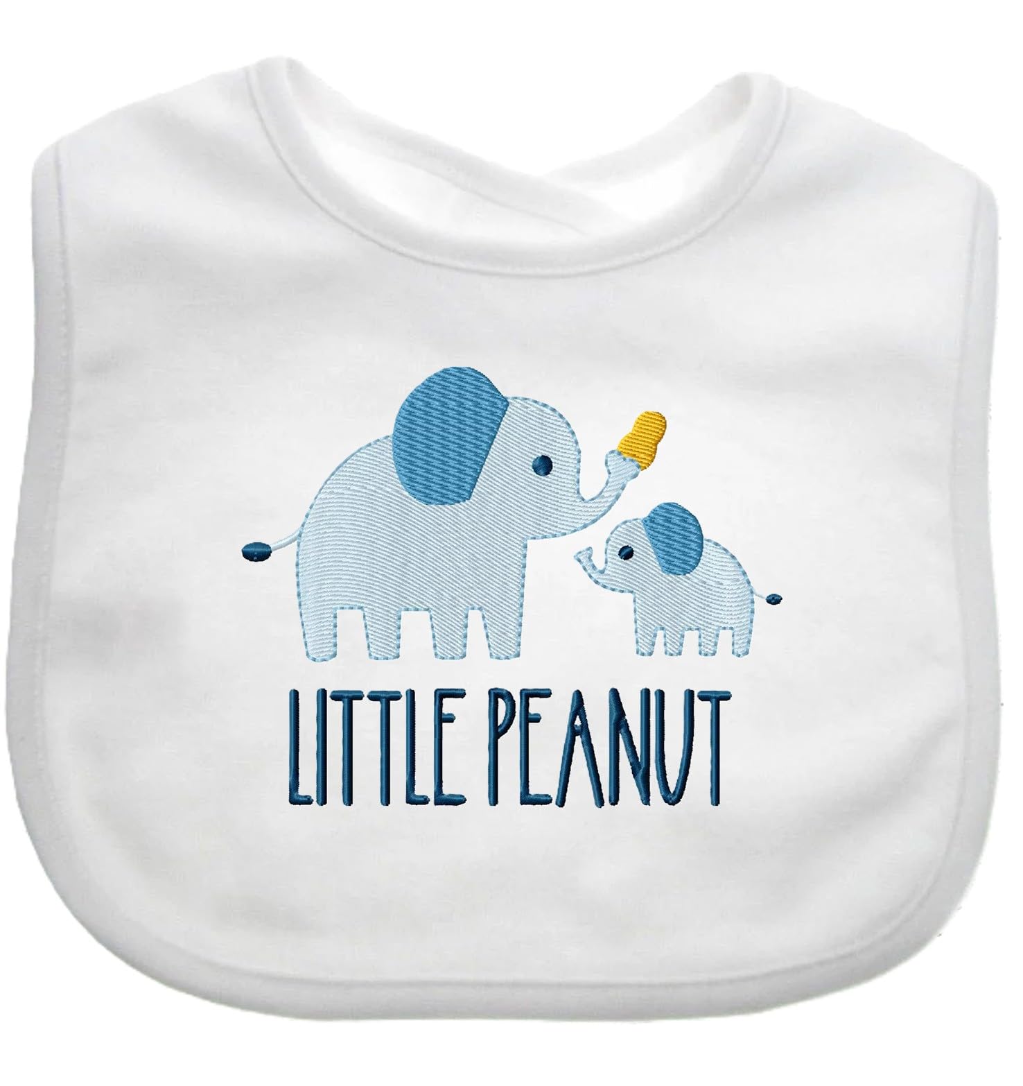 Funny Baby Bib LITTLE PEANUT Boy Girl Gift EMBROIDERED BABY BIB