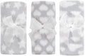 Set of 3 Newborn Baby Girl Boy Unisex Soft Light Weight Fleece Blankets/ Multi Purpose Patterned Comforter| Fits for Moses Basket Pram Crib Travel Car Home| 75 X75 CM| Economy Pack| Gift Idea