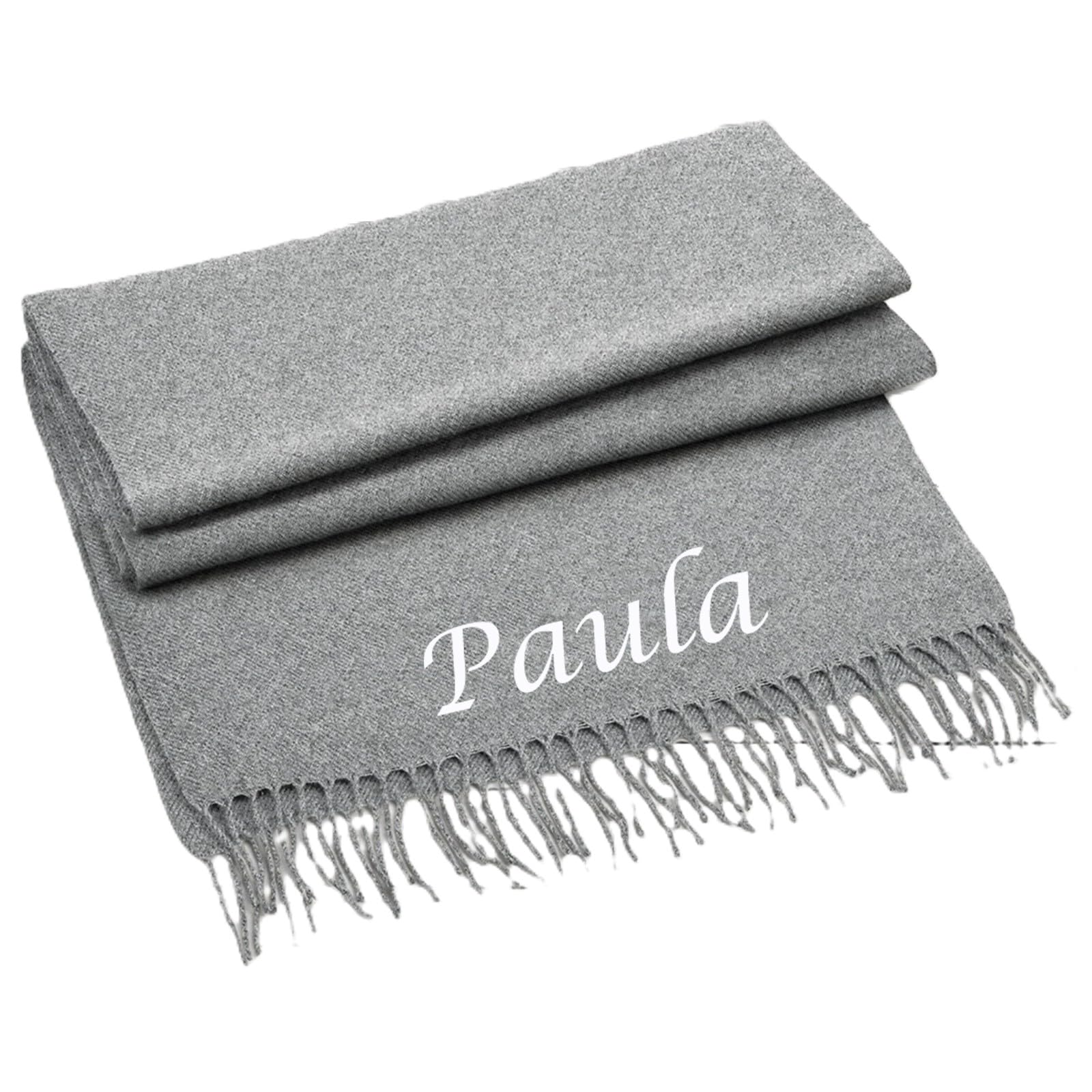 Luxury Personalised Scarf – Custom Embroidered with Name/Initials Ladys scarf