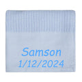 Personalised Embroidered Baby Blanket for Boys Blue