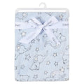 Baby Boys Newborn Soft Blankets Jacquard Elephant Plush Fleece Pram Crib Blue Blanket
