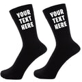 Funky Purple Monkey Personalised Socks Your Text Here Size 6-11 Custom Text Luxury Personalised Black Socks - Great for Gifts